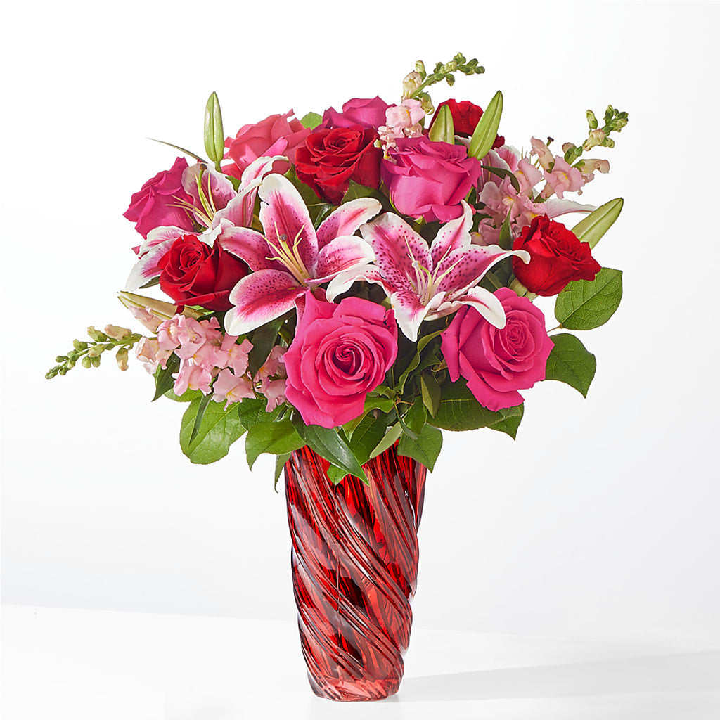 Always You Bouquet with Luxe Swirl Vase